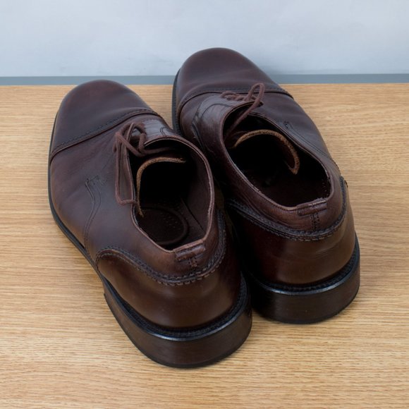Brass Boot Spain Men\'s 11.5 Brown Leather Tie Oxford Dress Shoe Leather Sole